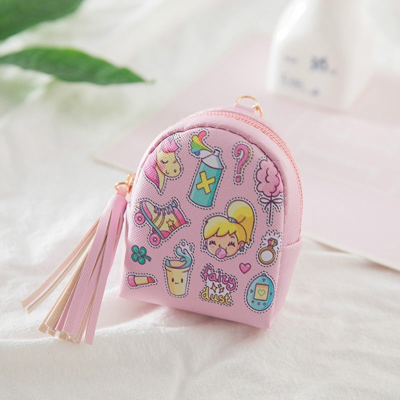 Women Unicorn Print Coin Purse Wallet Card Holder Key Bags Cute Modern